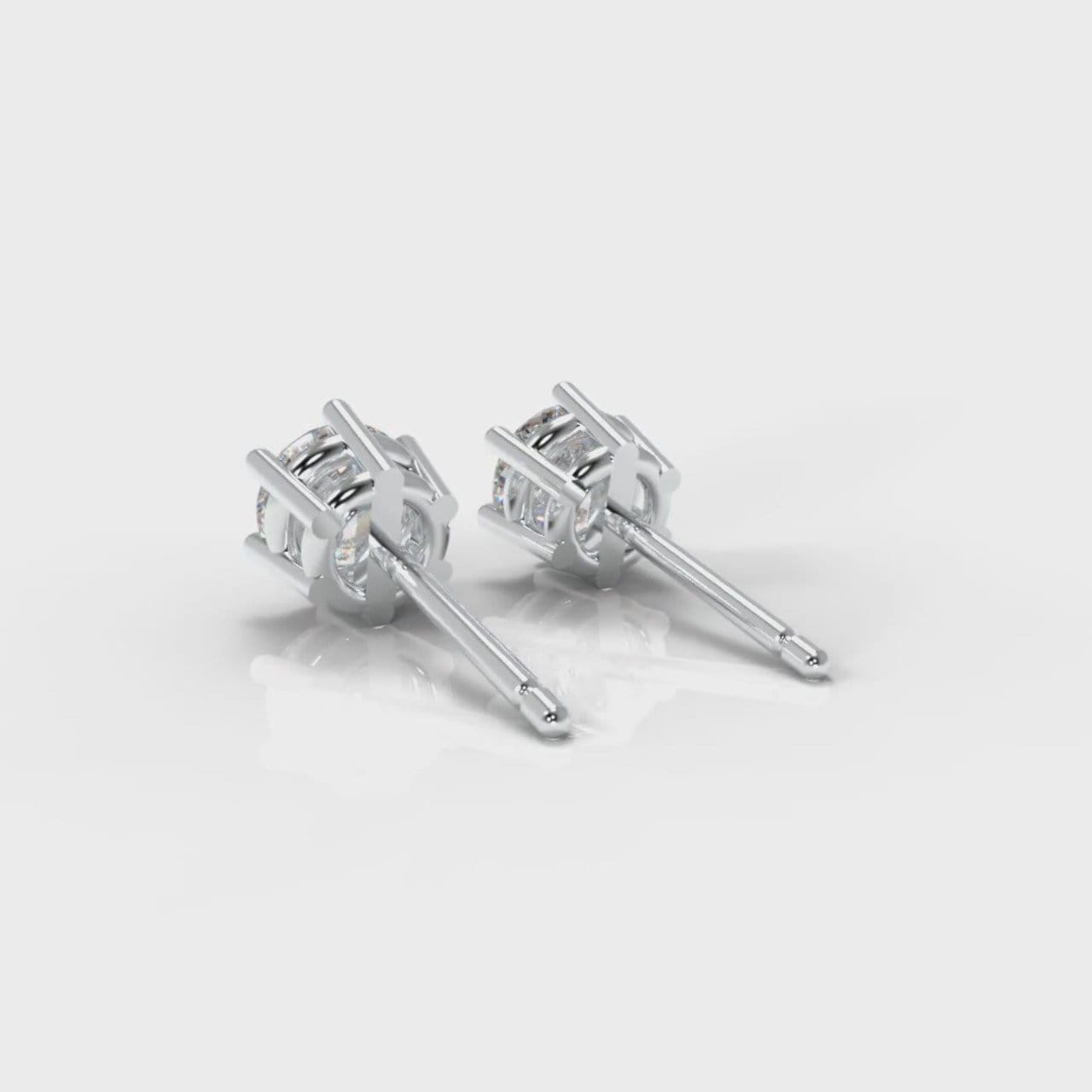 Six Claw Diamond Stud Earrings (GIA Certified)