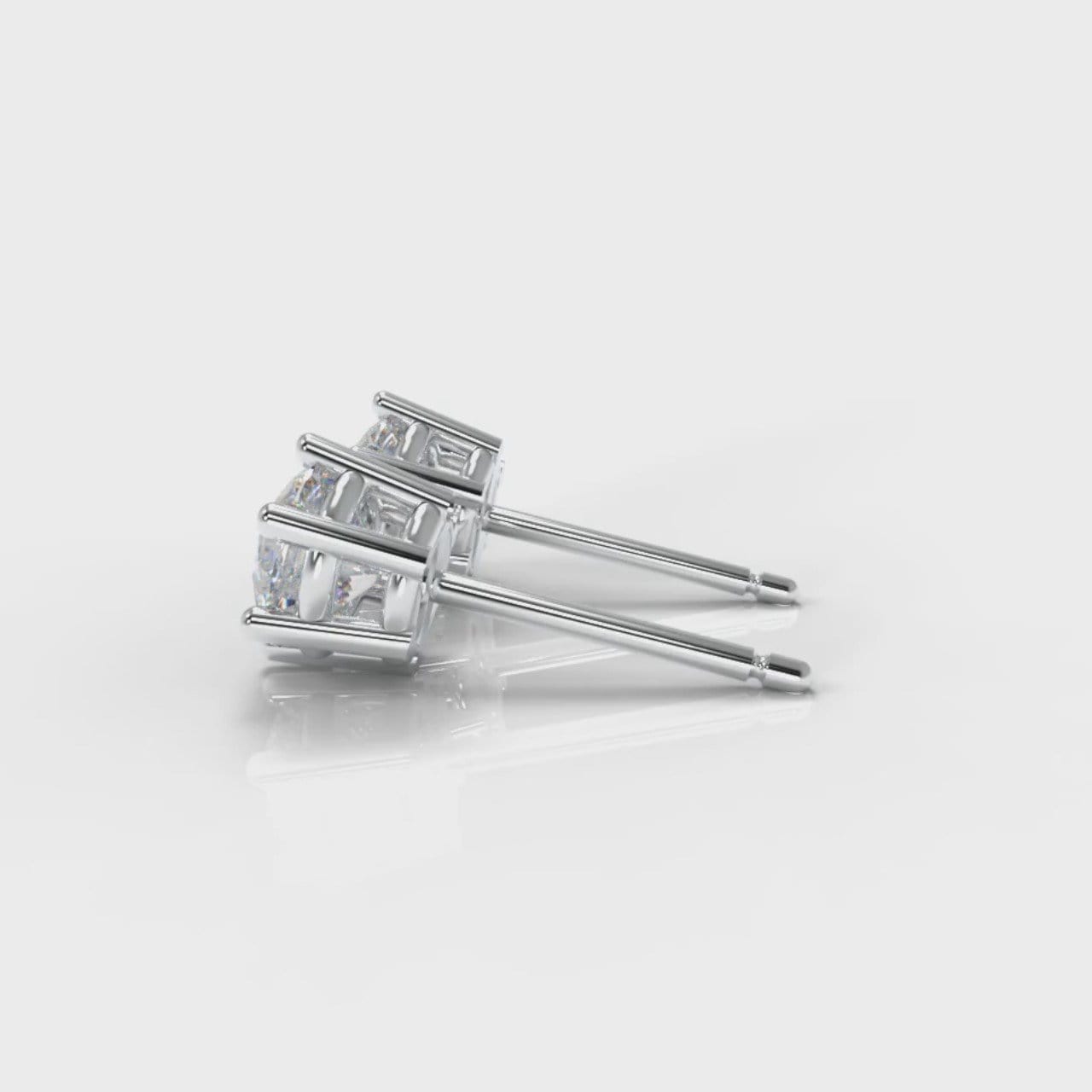 Six Claw Diamond Stud Earrings (Lab Grown Diamonds)