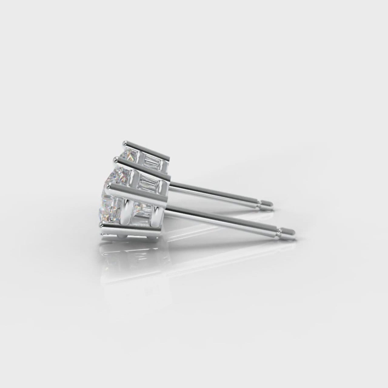 Six Claw Diamond Stud Earrings (Lab Grown Diamonds)