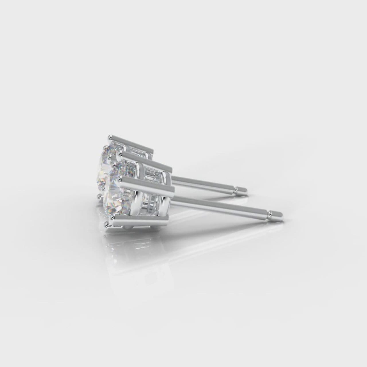 Six Claw Diamond Stud Earrings (Lab Grown Diamonds)