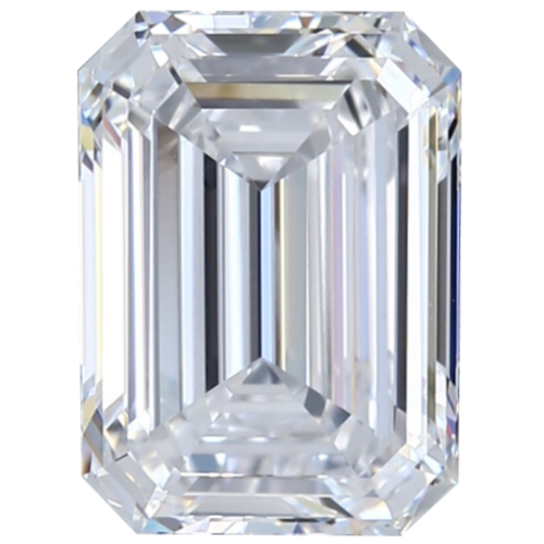 H color store emerald cut diamond