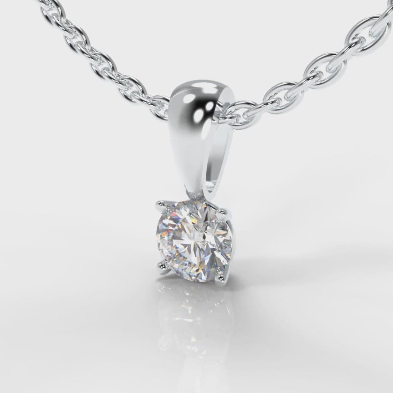 Four Claw Diamond Pendant (Lab Grown Diamond)