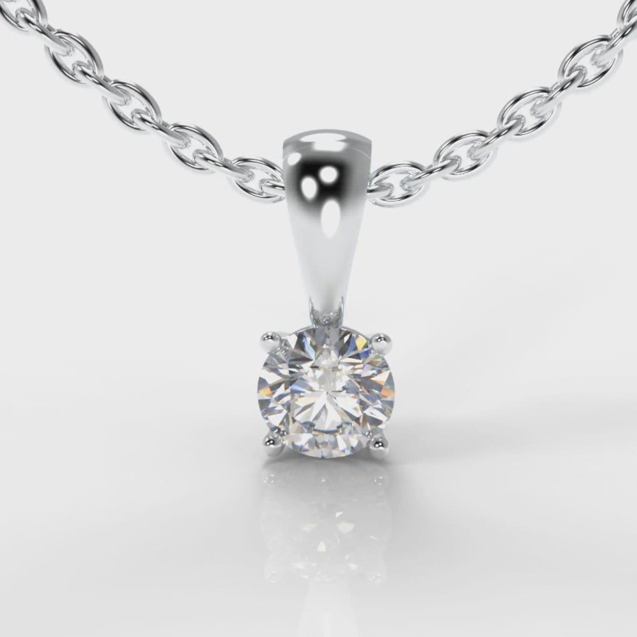 Four Claw Diamond Pendant (GIA Certified)