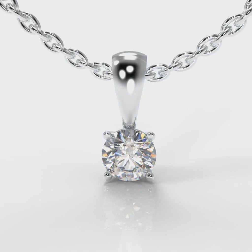 Four Claw Diamond Pendant (GIA Certified)