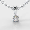 Four Claw Diamond Pendant (GIA Certified)