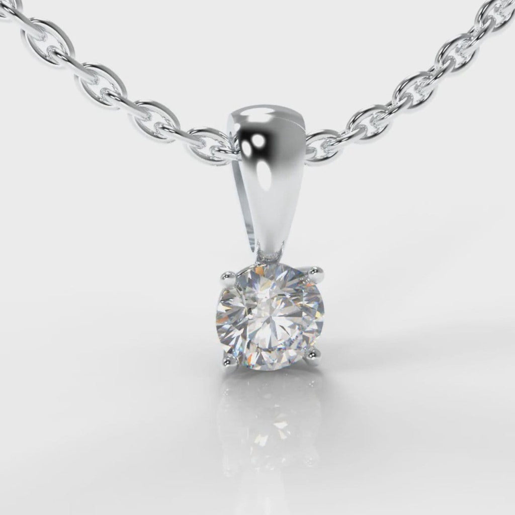 Four Claw Diamond Pendant (GIA Certified)