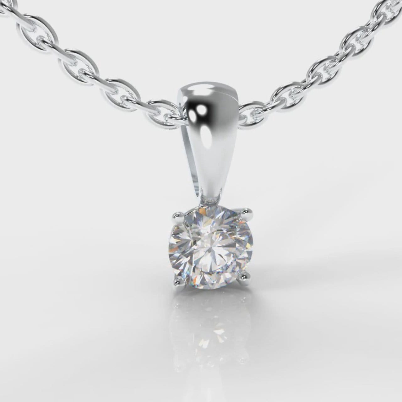 Four Claw Diamond Pendant (GIA Certified)