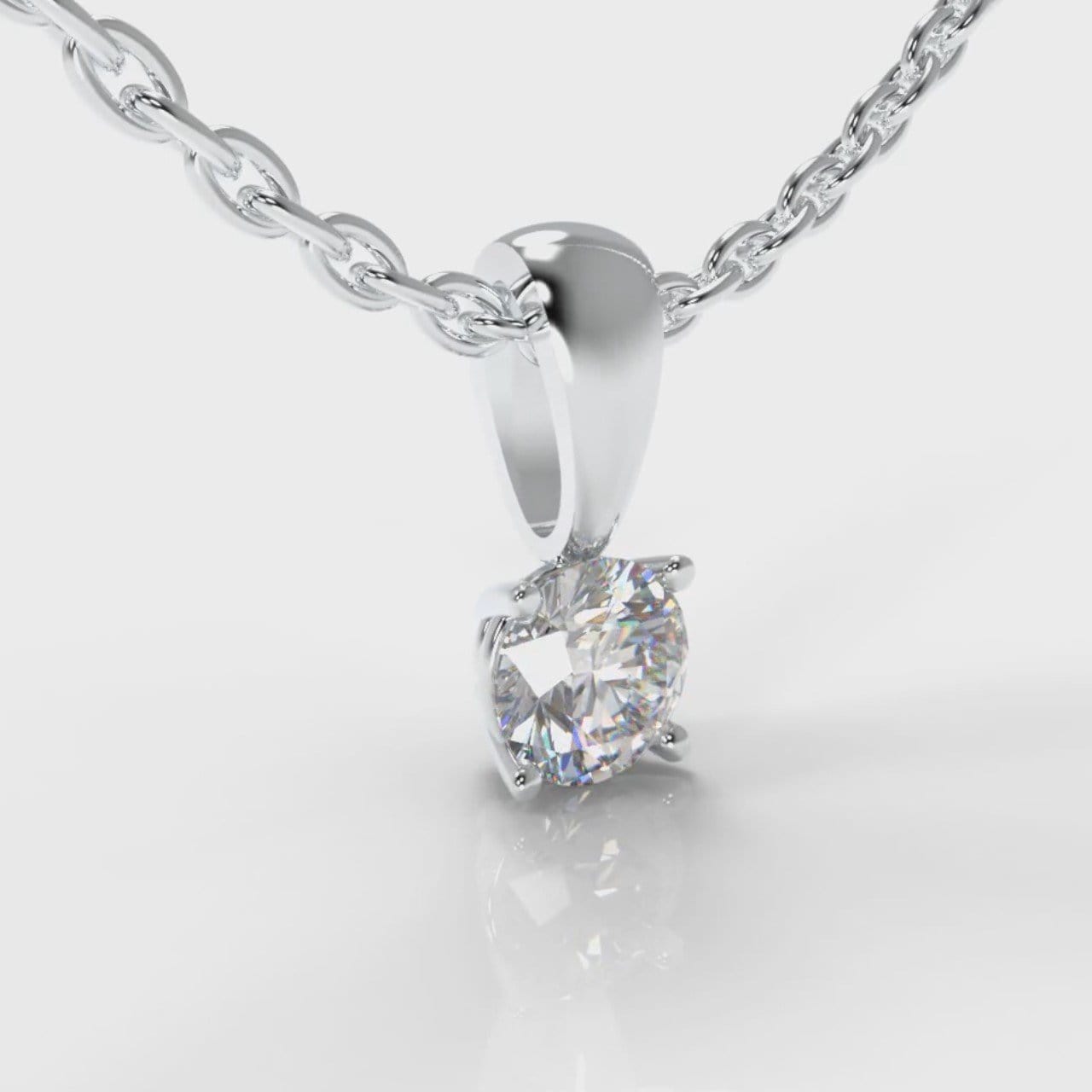 Four Claw Diamond Pendant (Lab Grown Diamond)
