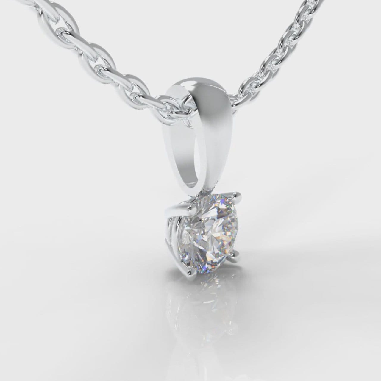 Four Claw Diamond Pendant (GIA Certified)