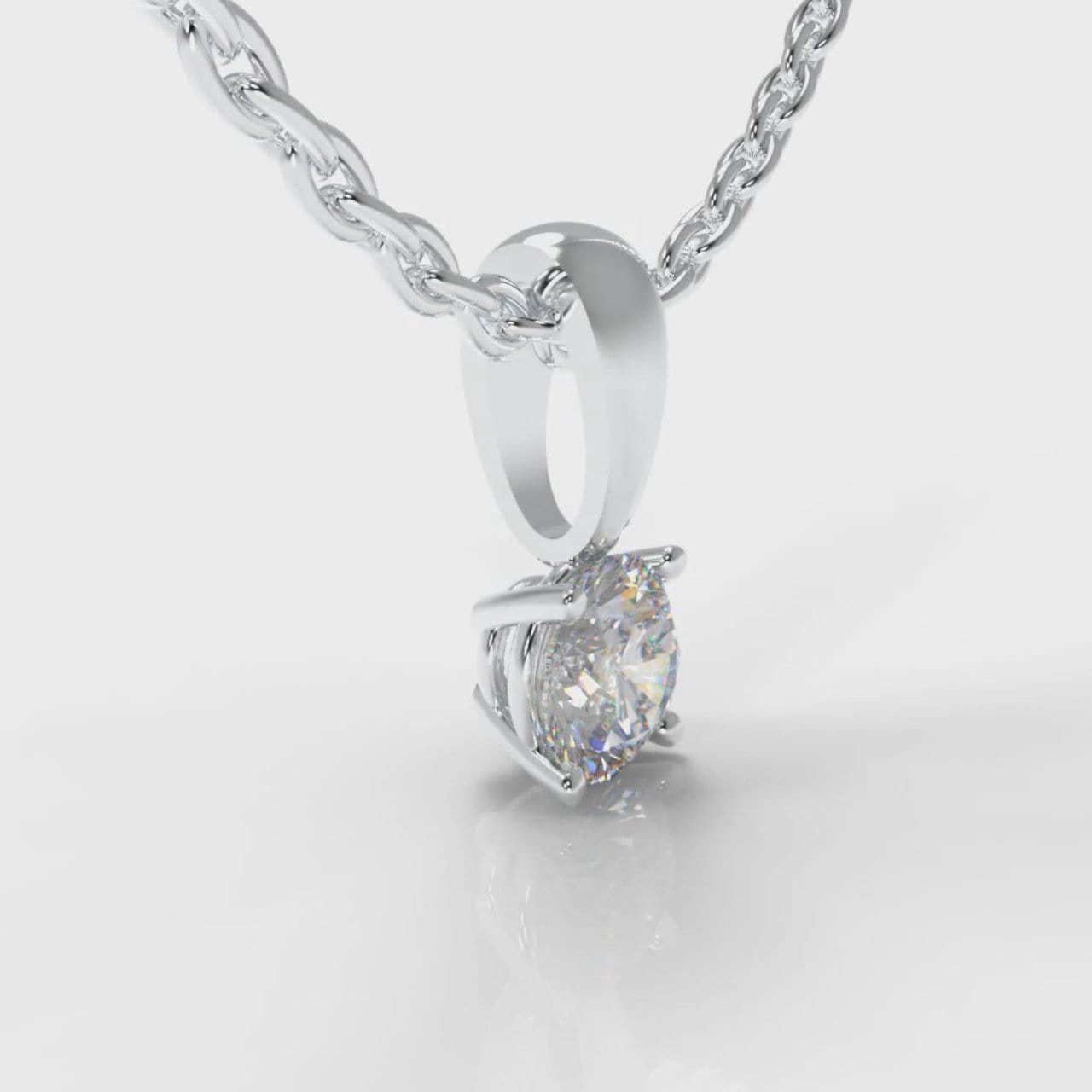 Four Claw Diamond Pendant (GIA Certified)