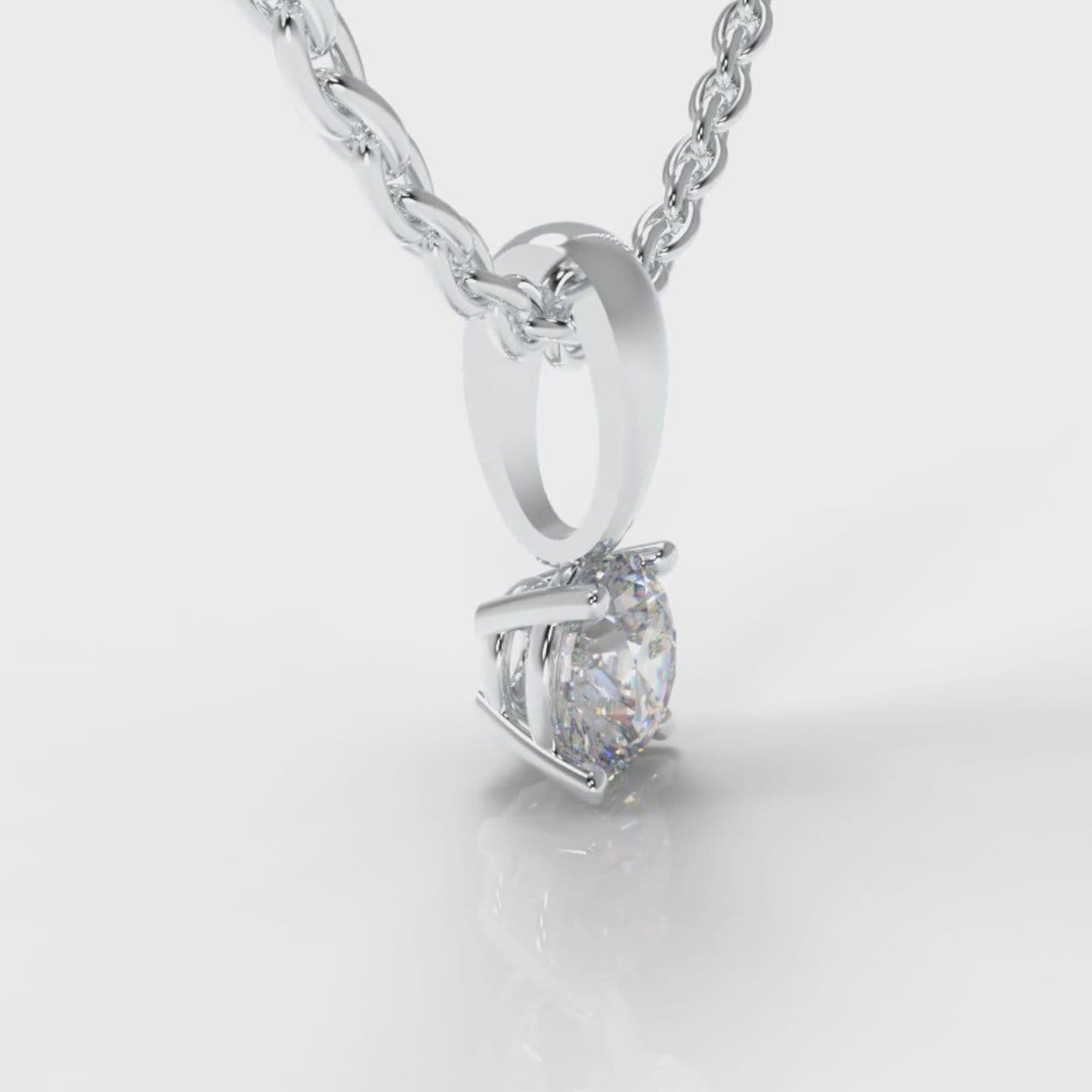Four Claw Diamond Pendant (Lab Grown Diamond)