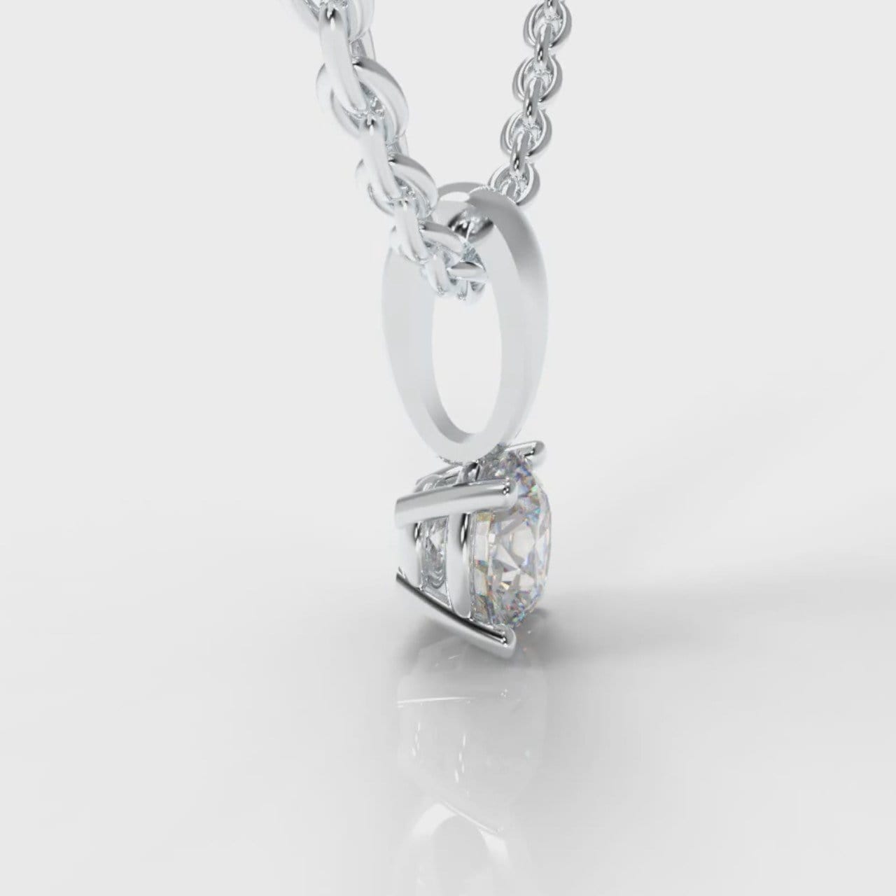 Four Claw Diamond Pendant (GIA Certified)