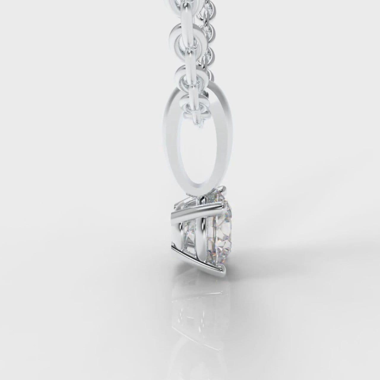 Four Claw Diamond Pendant (GIA Certified)