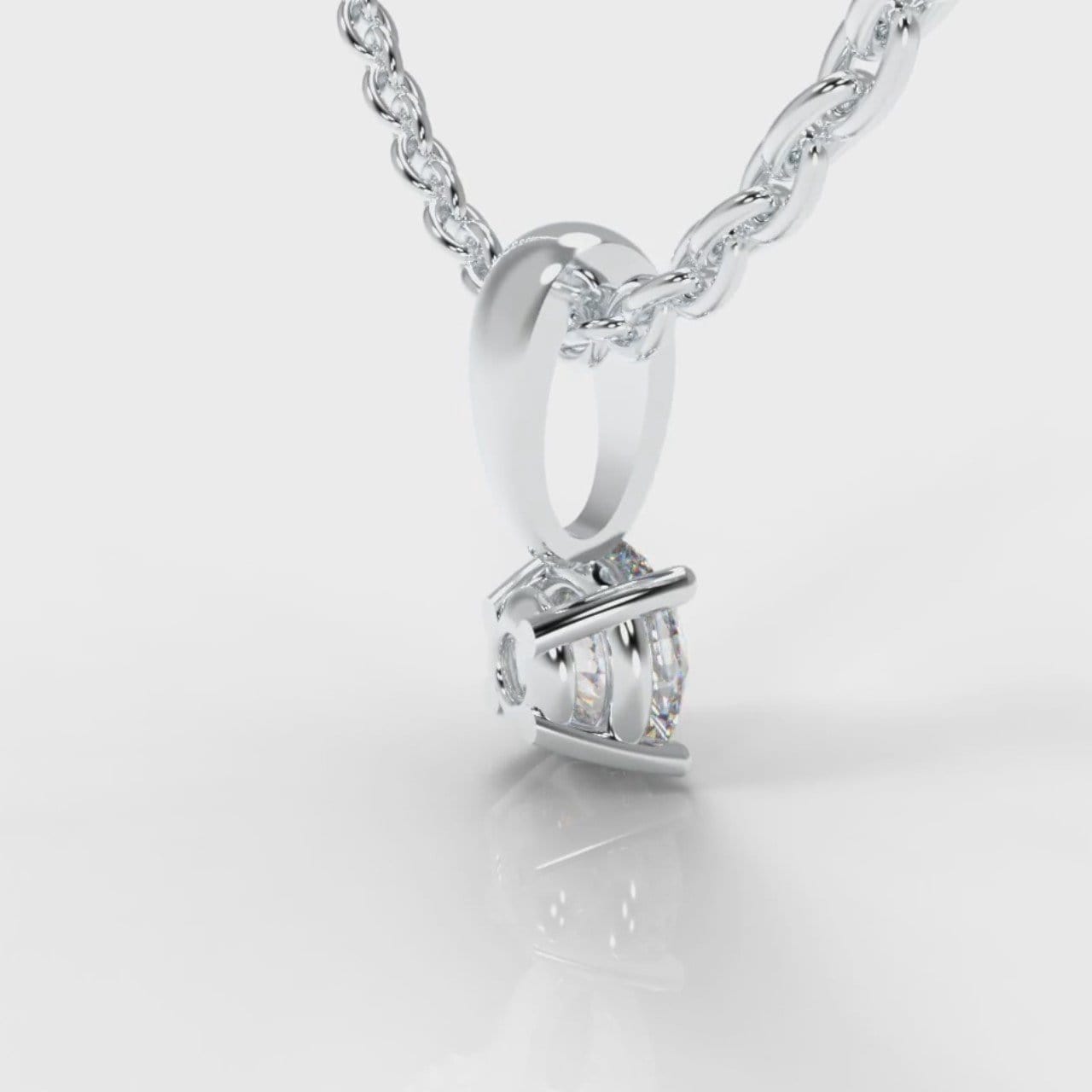 Four Claw Diamond Pendant (Lab Grown Diamond)