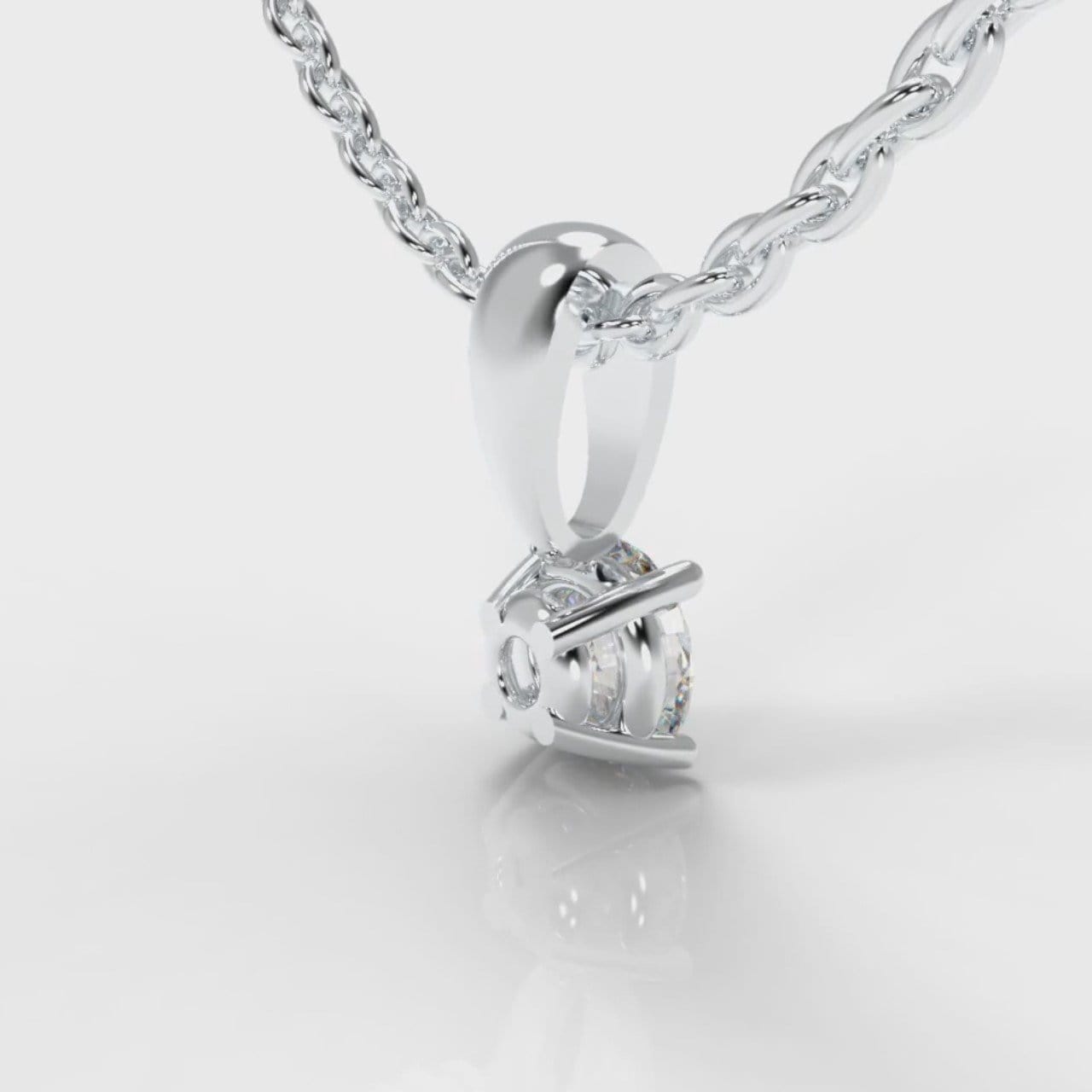 Four Claw Diamond Pendant (Lab Grown Diamond)