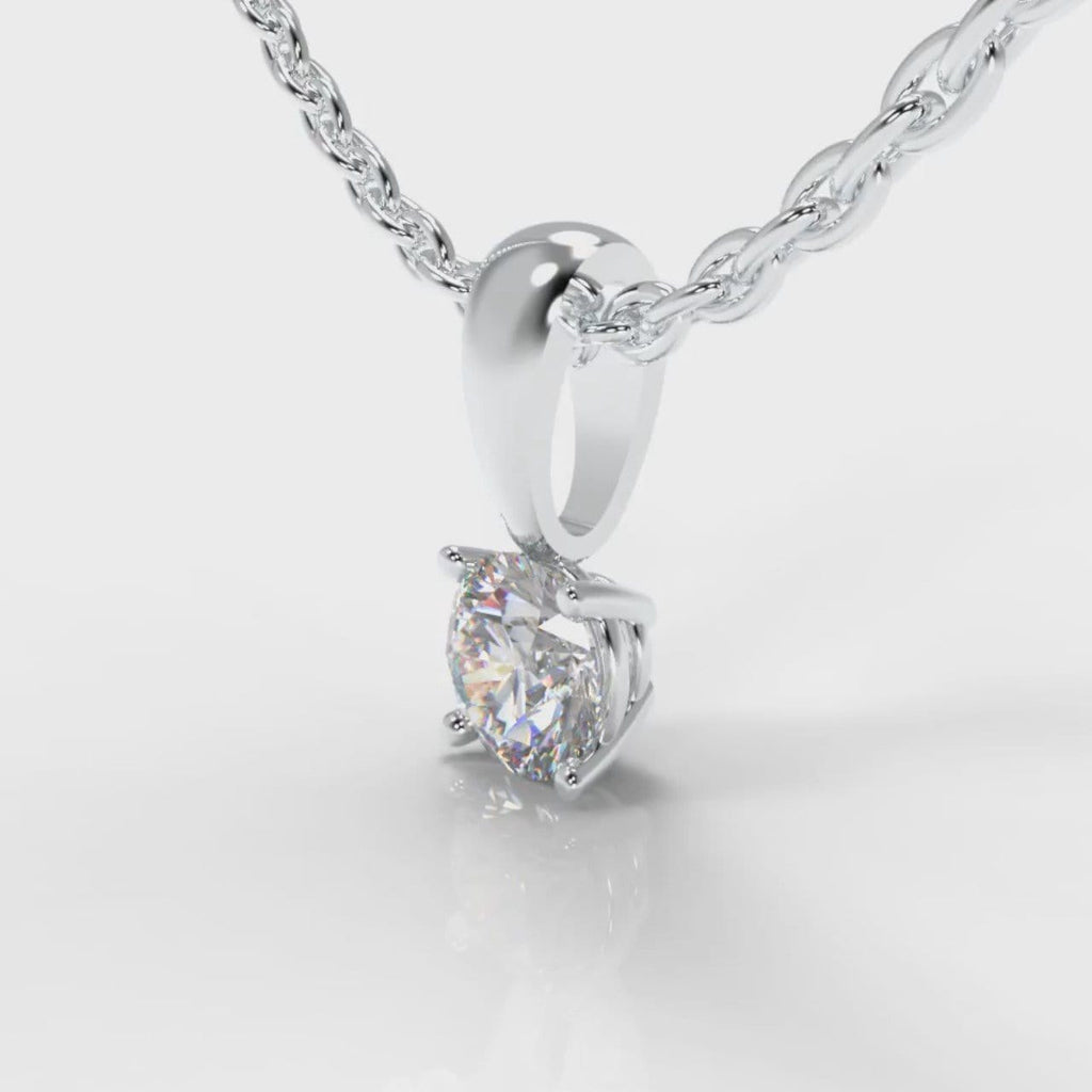 Four Claw Diamond Pendant (Lab Grown Diamond)