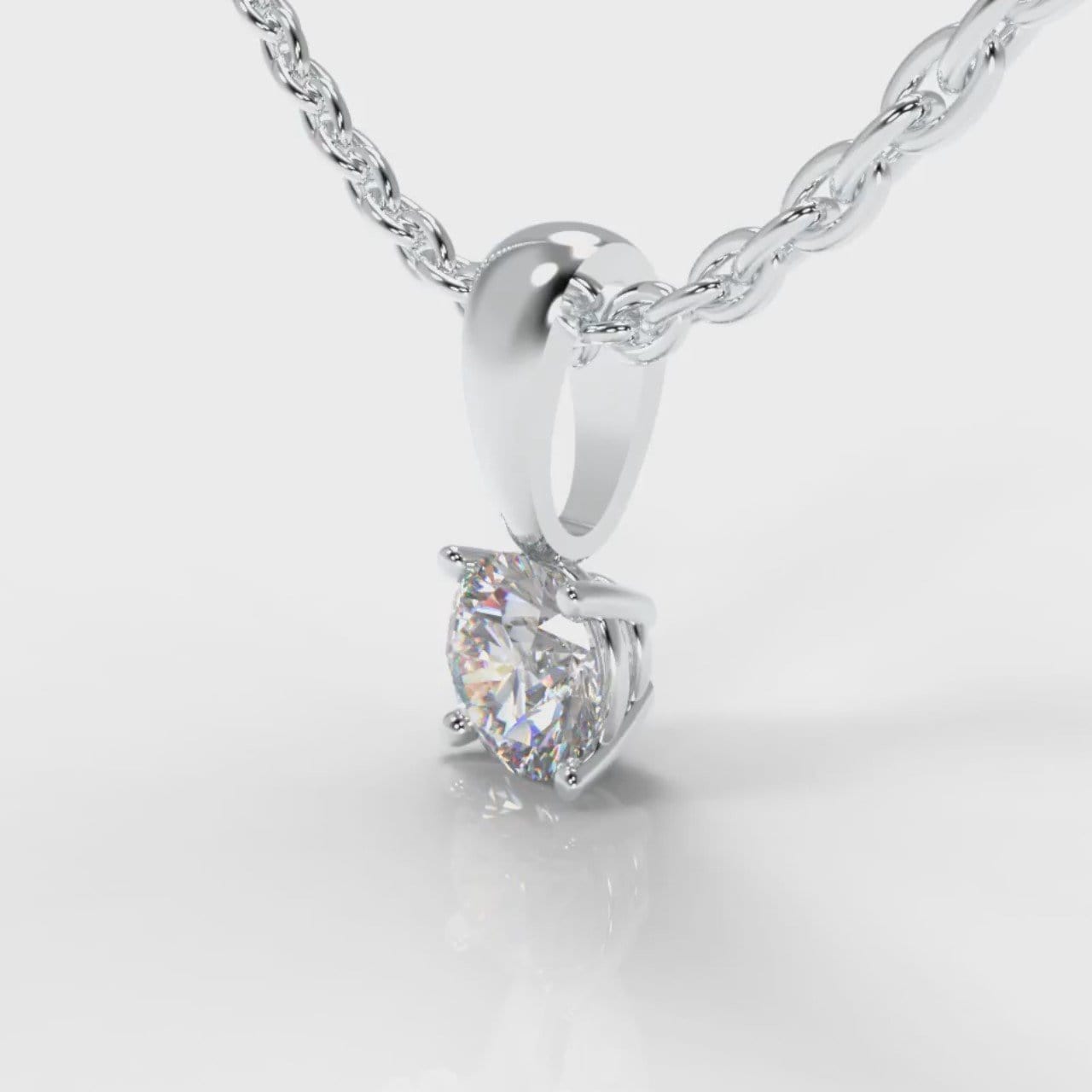 Four Claw Diamond Pendant (Lab Grown Diamond)