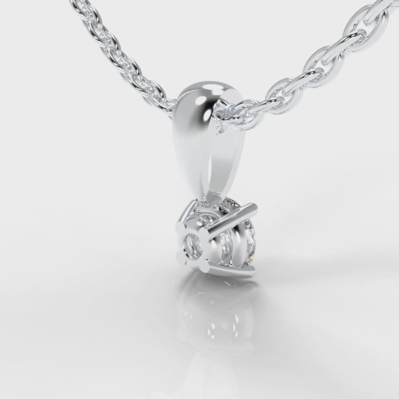 Four Claw Diamond Pendant (Lab Grown Diamond)