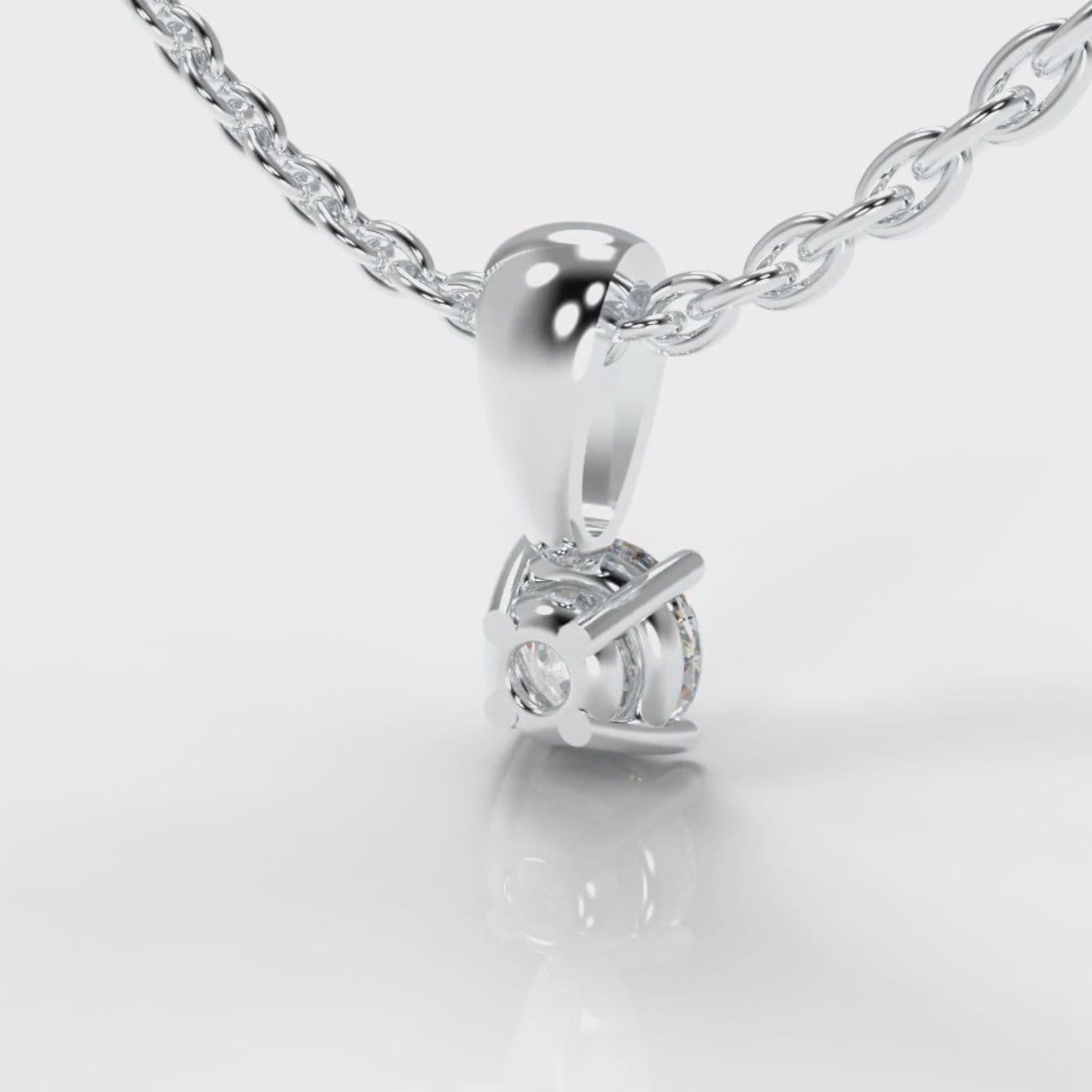 Four Claw Diamond Pendant (Lab Grown Diamond)