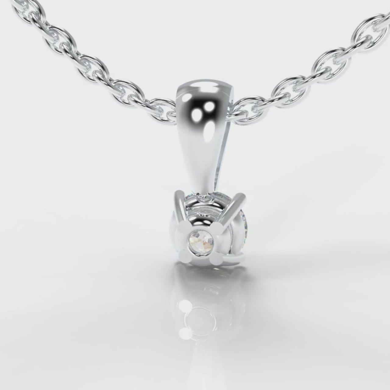 Four Claw Diamond Pendant (GIA Certified)