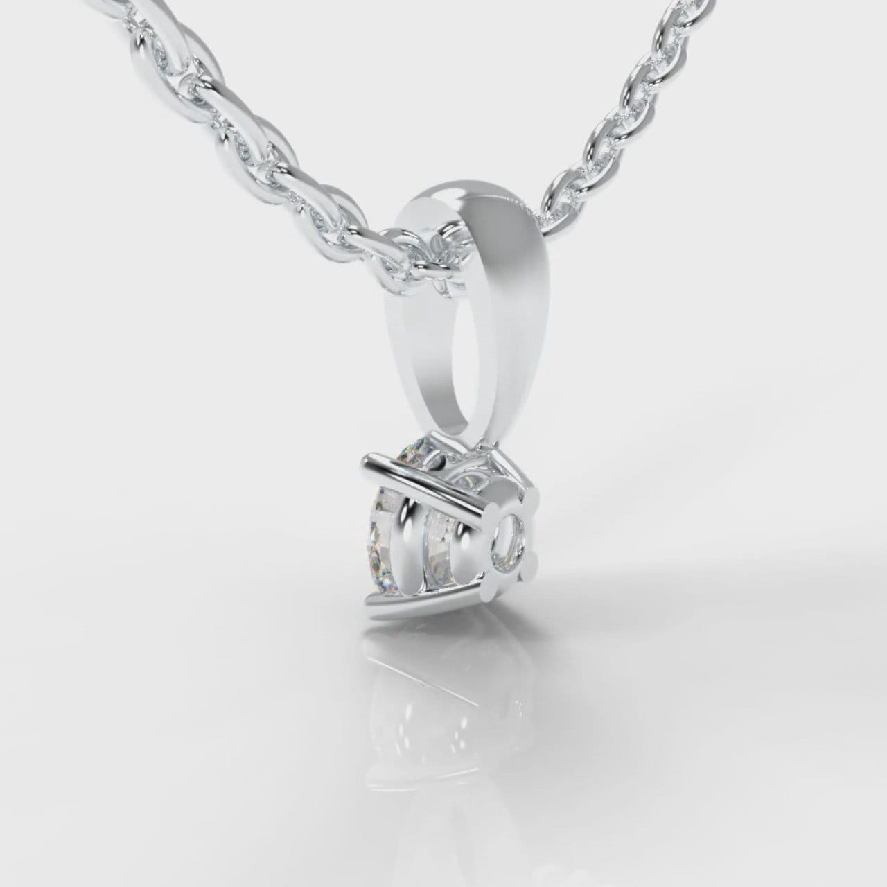Four Claw Diamond Pendant (Lab Grown Diamond)