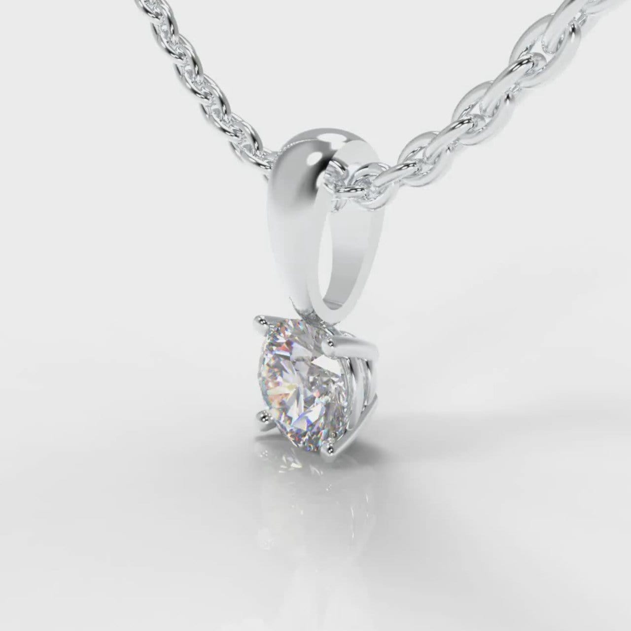 Four Claw Diamond Pendant (Lab Grown Diamond)