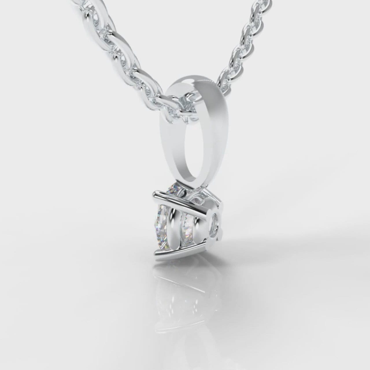 Four Claw Diamond Pendant (Lab Grown Diamond)