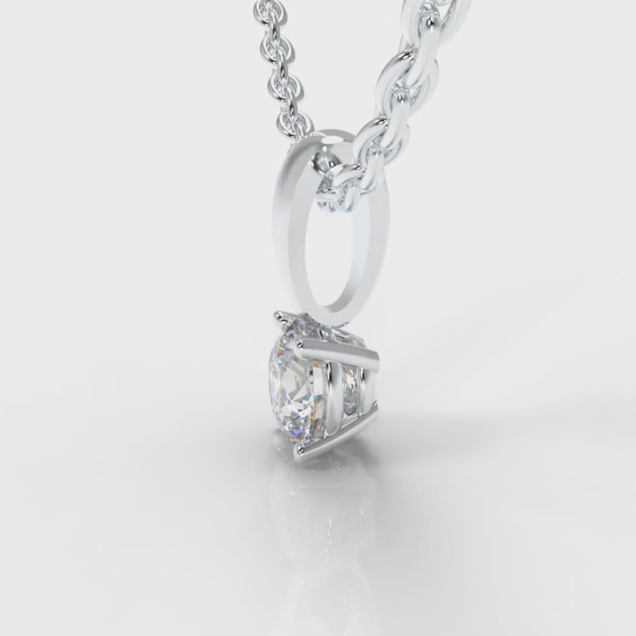 Four Claw Diamond Pendant (Lab Grown Diamond)