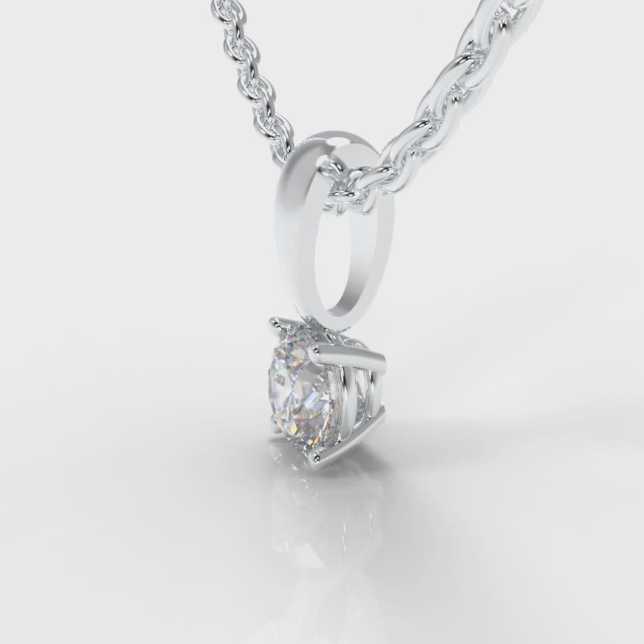 Four Claw Diamond Pendant (Lab Grown Diamond)