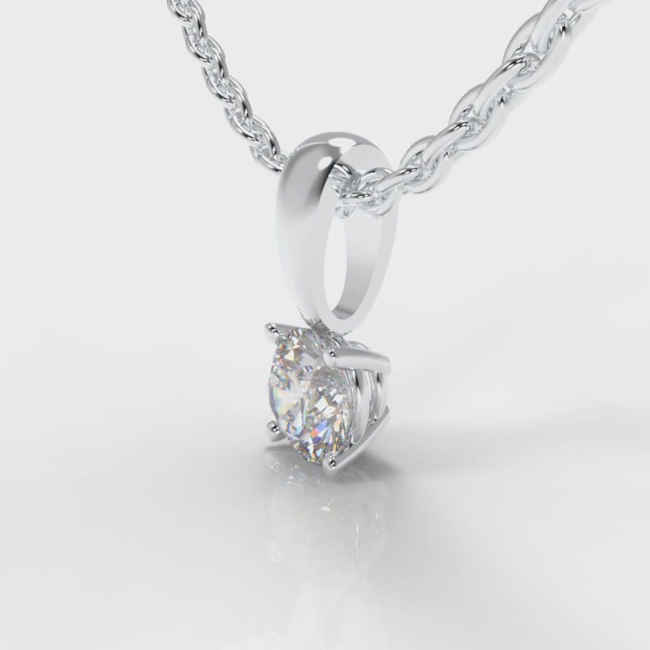 Four Claw Diamond Pendant (Lab Grown Diamond)