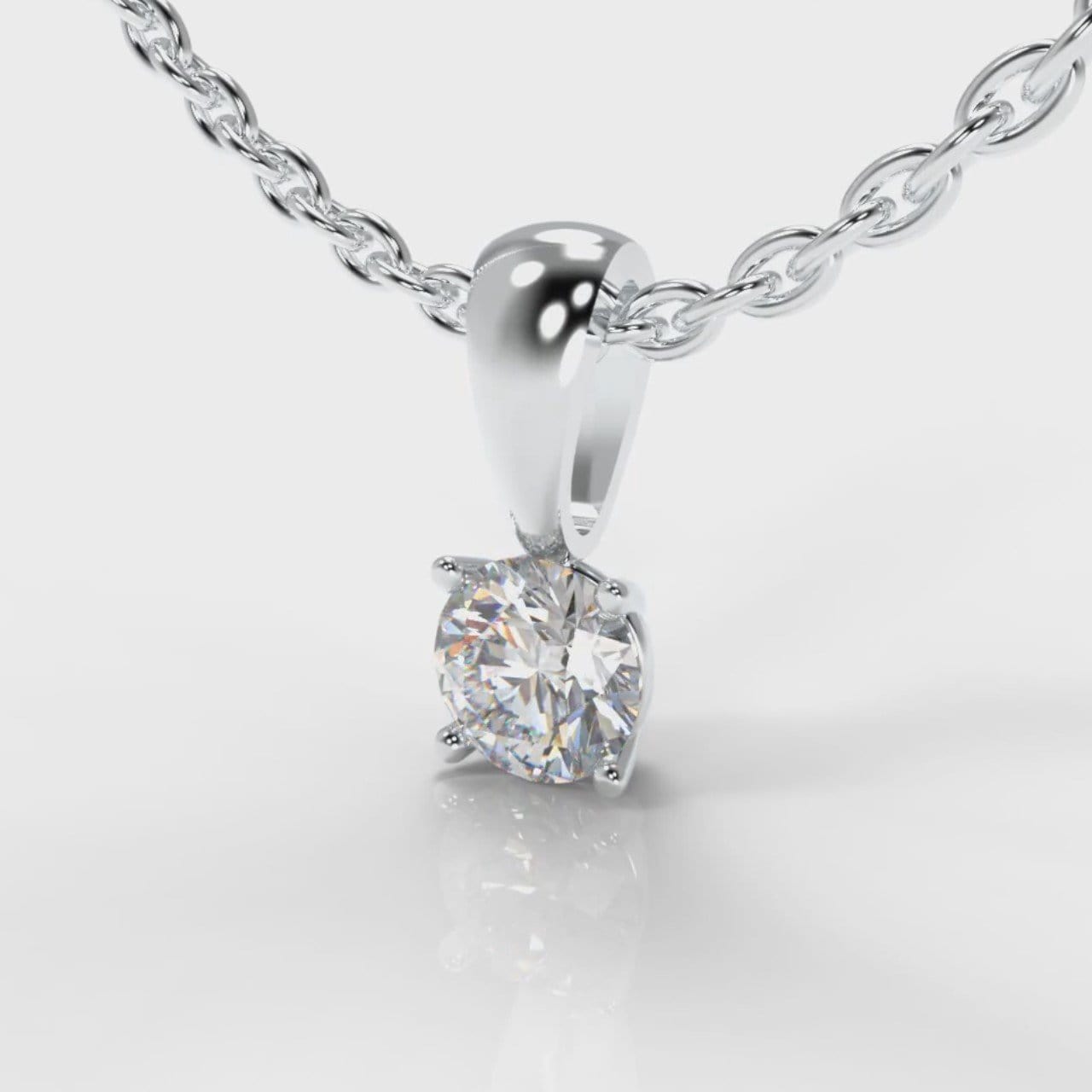 Four Claw Diamond Pendant (Lab Grown Diamond)