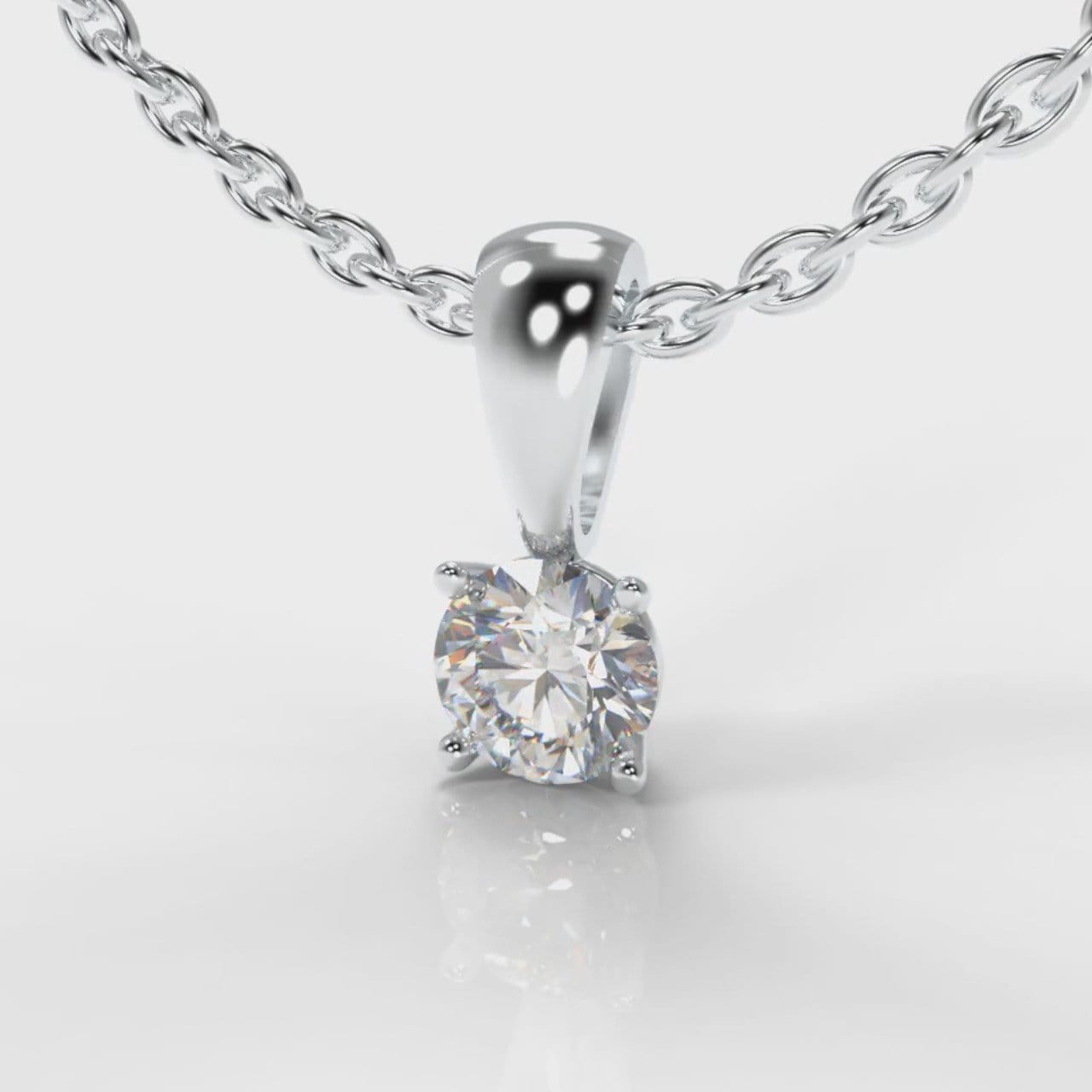 Four Claw Diamond Pendant (GIA Certified)
