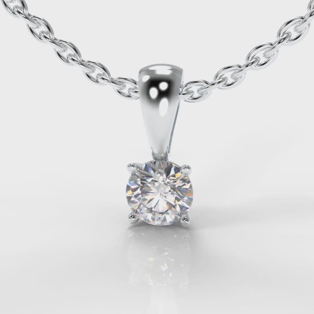 Four Claw Diamond Pendant (GIA Certified)