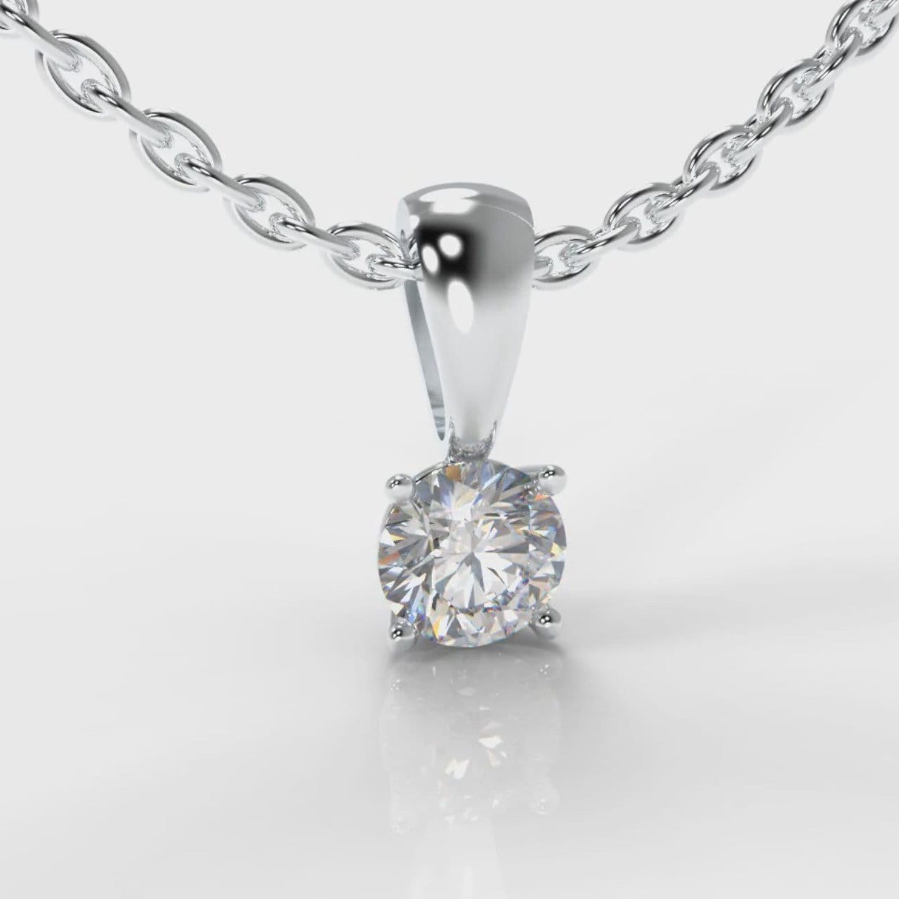 Four Claw Diamond Pendant (GIA Certified)