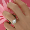 Pavé Round Brilliant Diamond Halo Engagement Ring