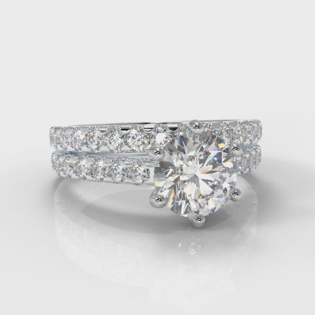 Star Micropavé Round Brilliant Bridal Set