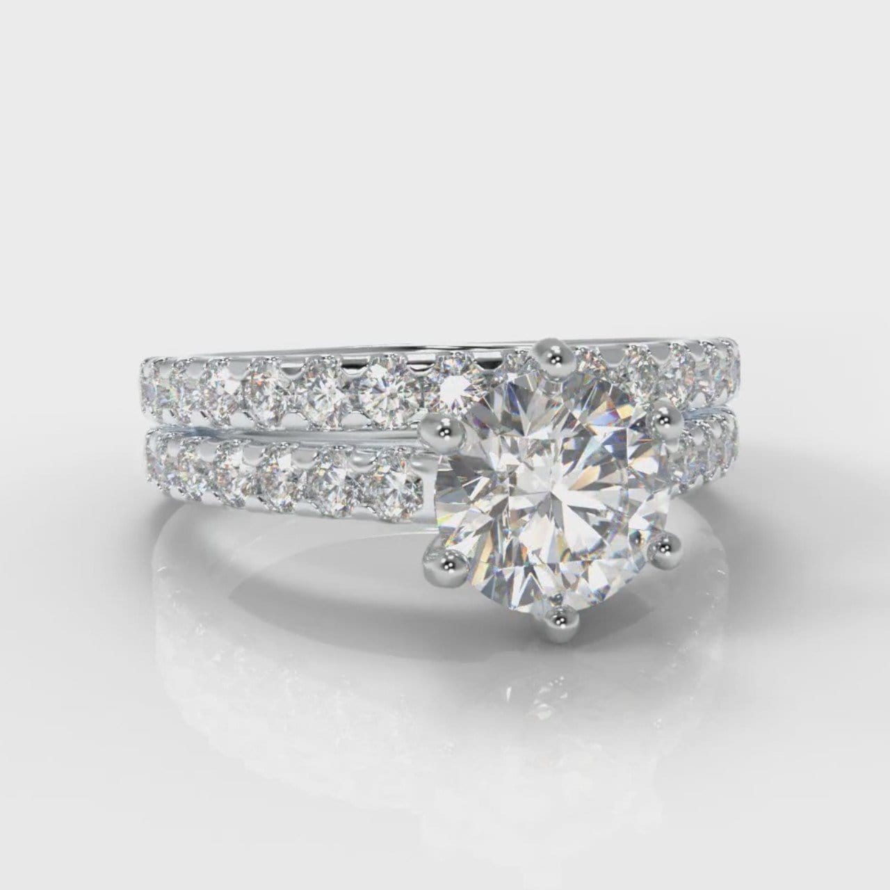 Star Micropavé Round Brilliant Bridal Set