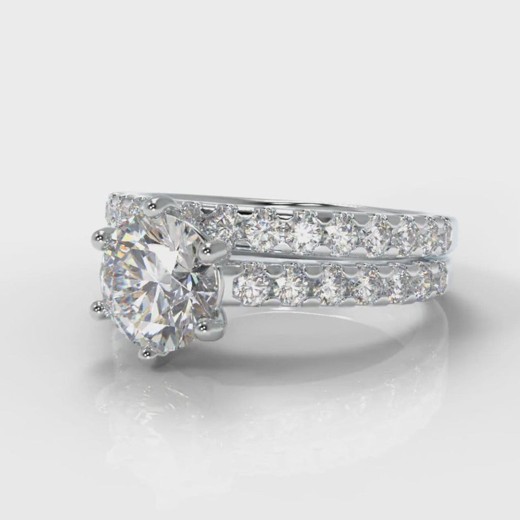 Star Micropavé Round Brilliant Bridal Set