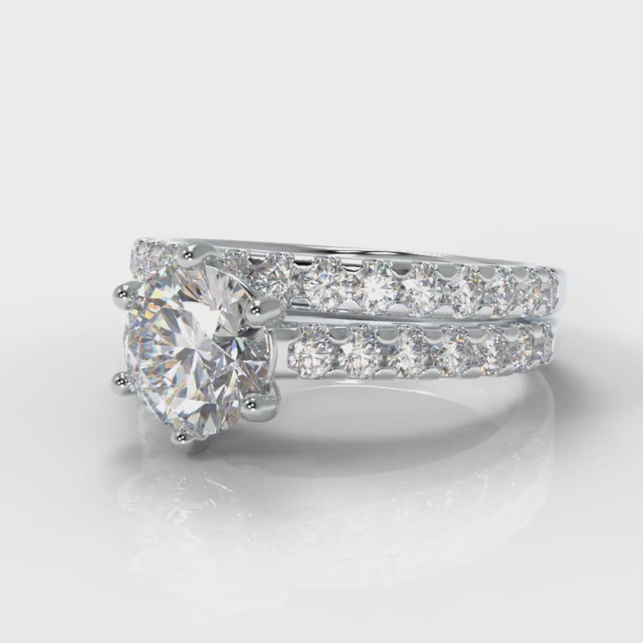 Star Micropavé Round Brilliant Bridal Set