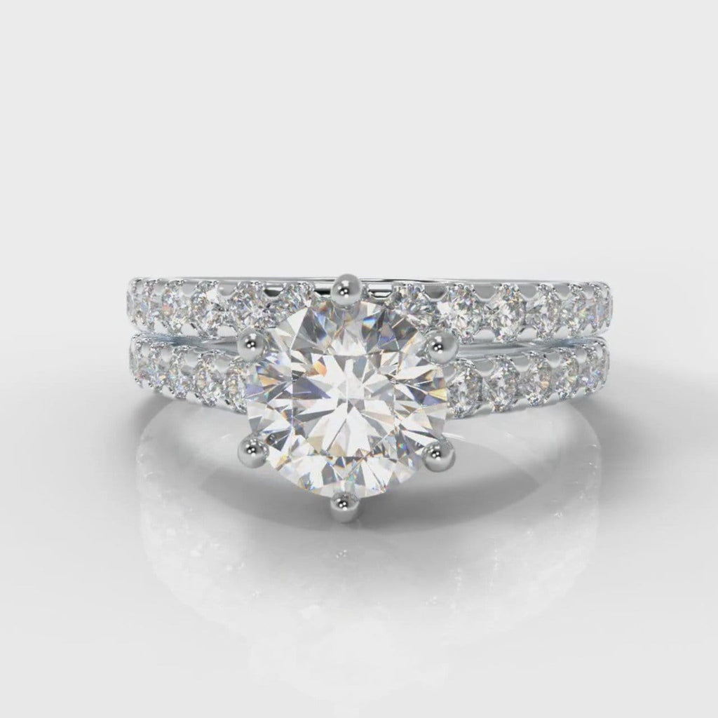 Star Micropavé Round Brilliant Bridal Set
