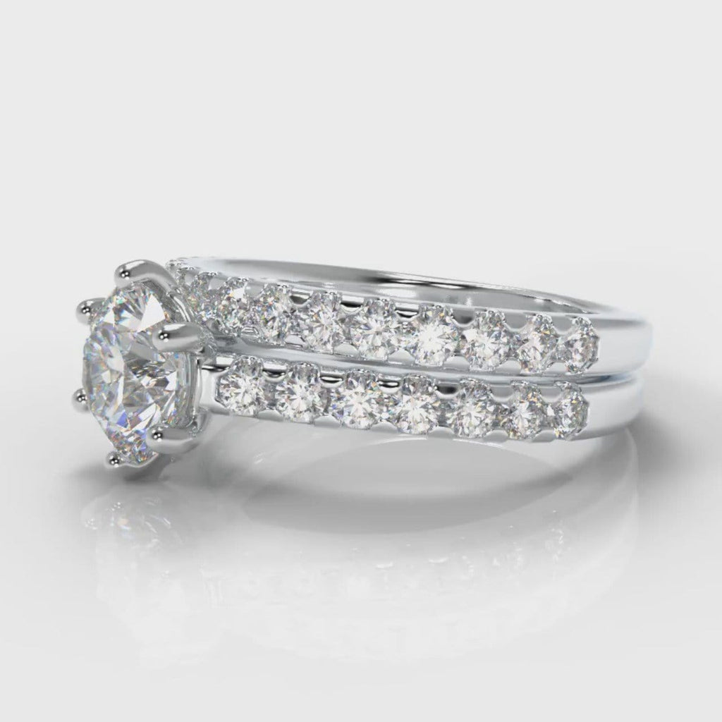 Star Micropavé Round Brilliant Bridal Set