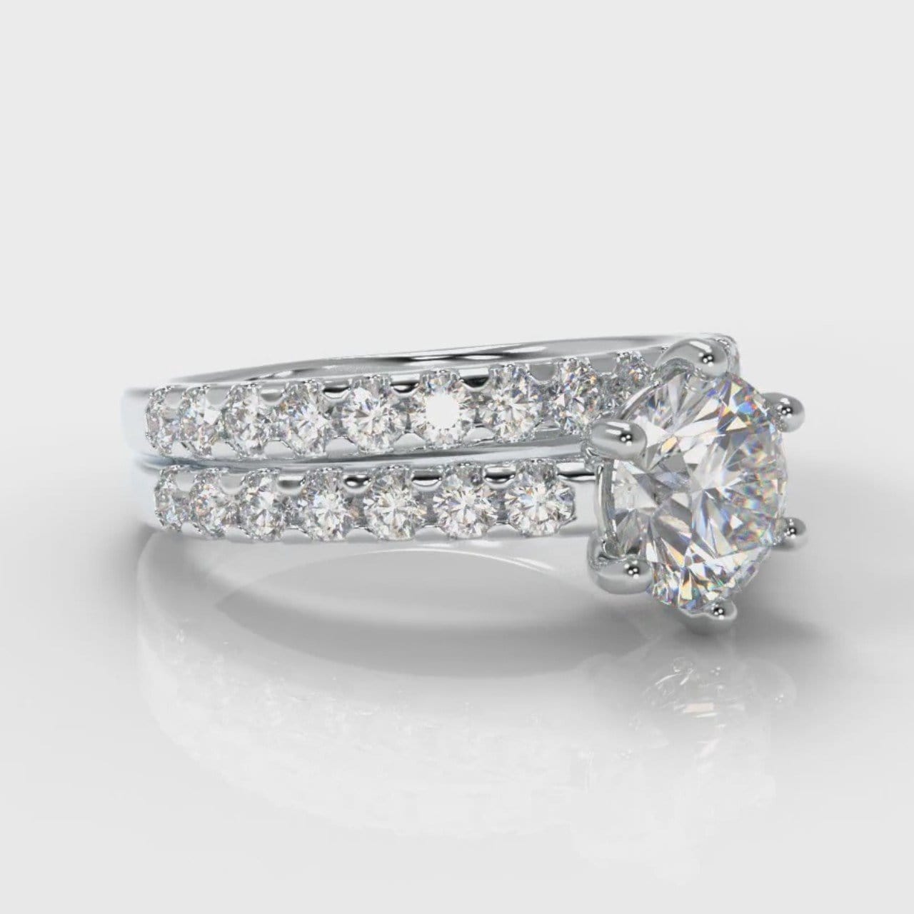 Star Micropavé Round Brilliant Bridal Set