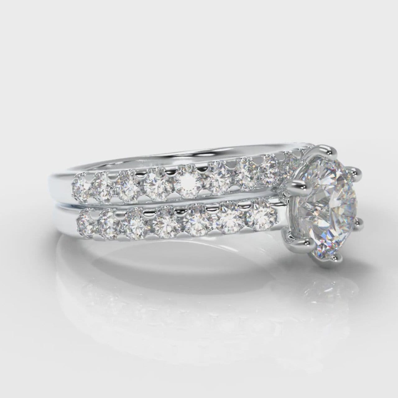 Star Micropavé Round Brilliant Bridal Set