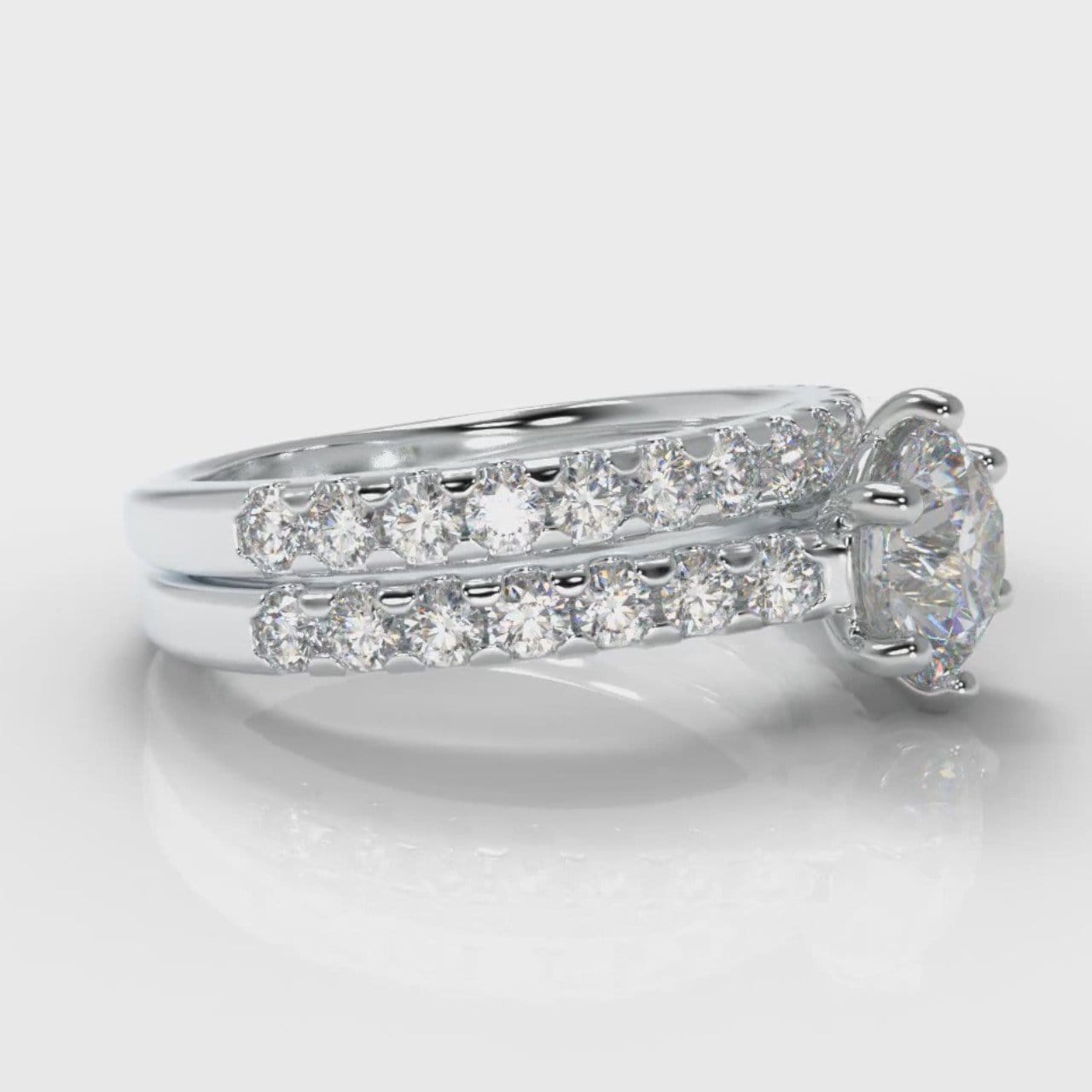 Star Micropavé Round Brilliant Bridal Set
