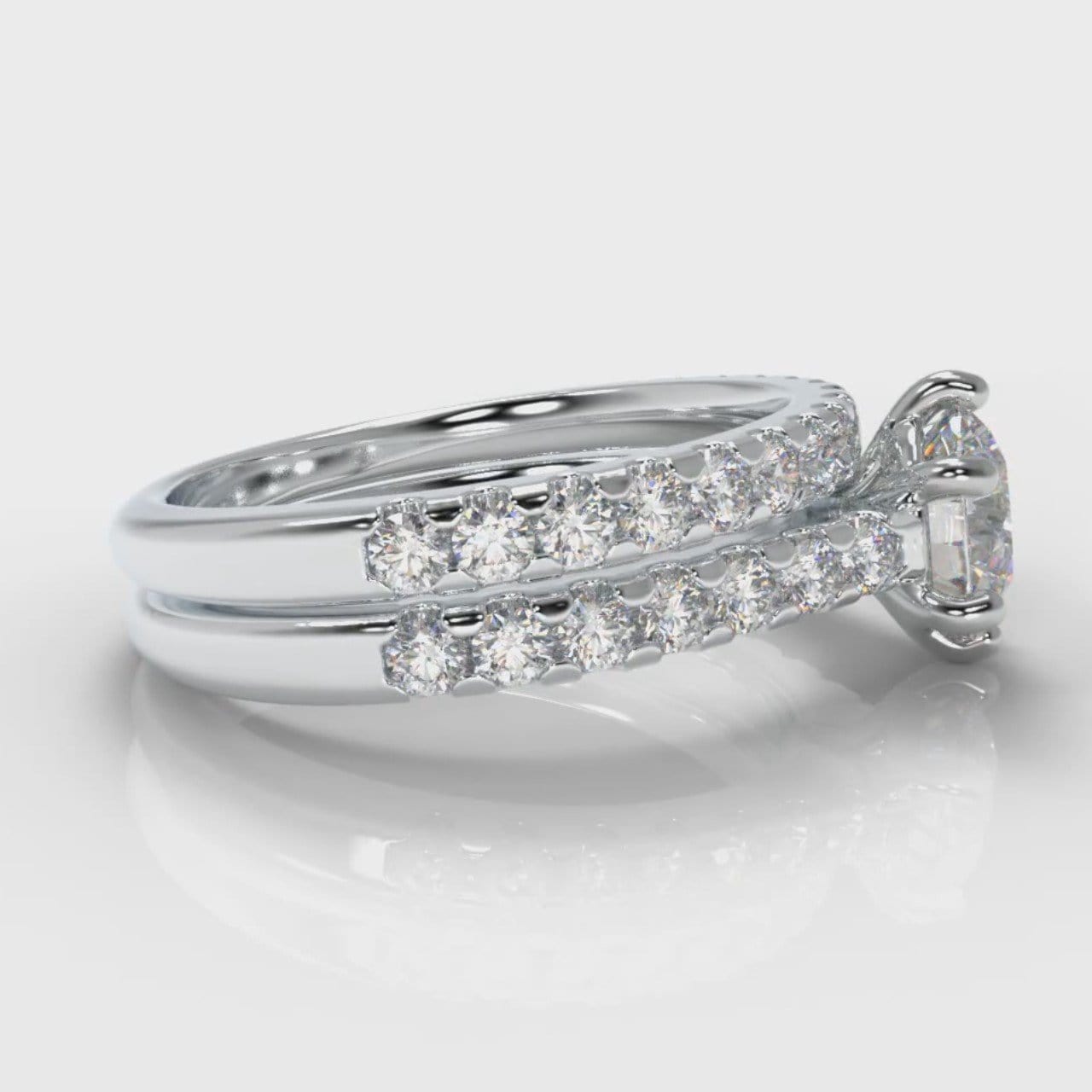 Star Micropavé Round Brilliant Bridal Set