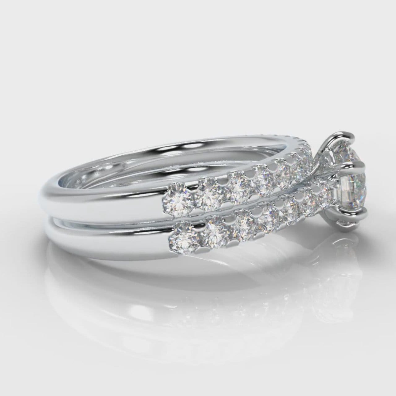 Star Micropavé Round Brilliant Bridal Set