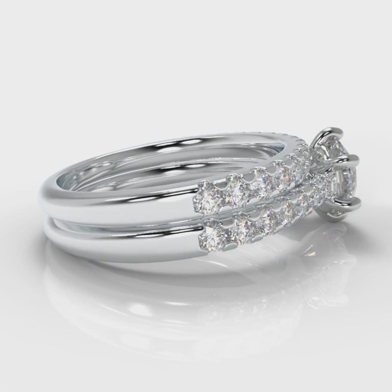 Star Micropavé Round Brilliant Bridal Set