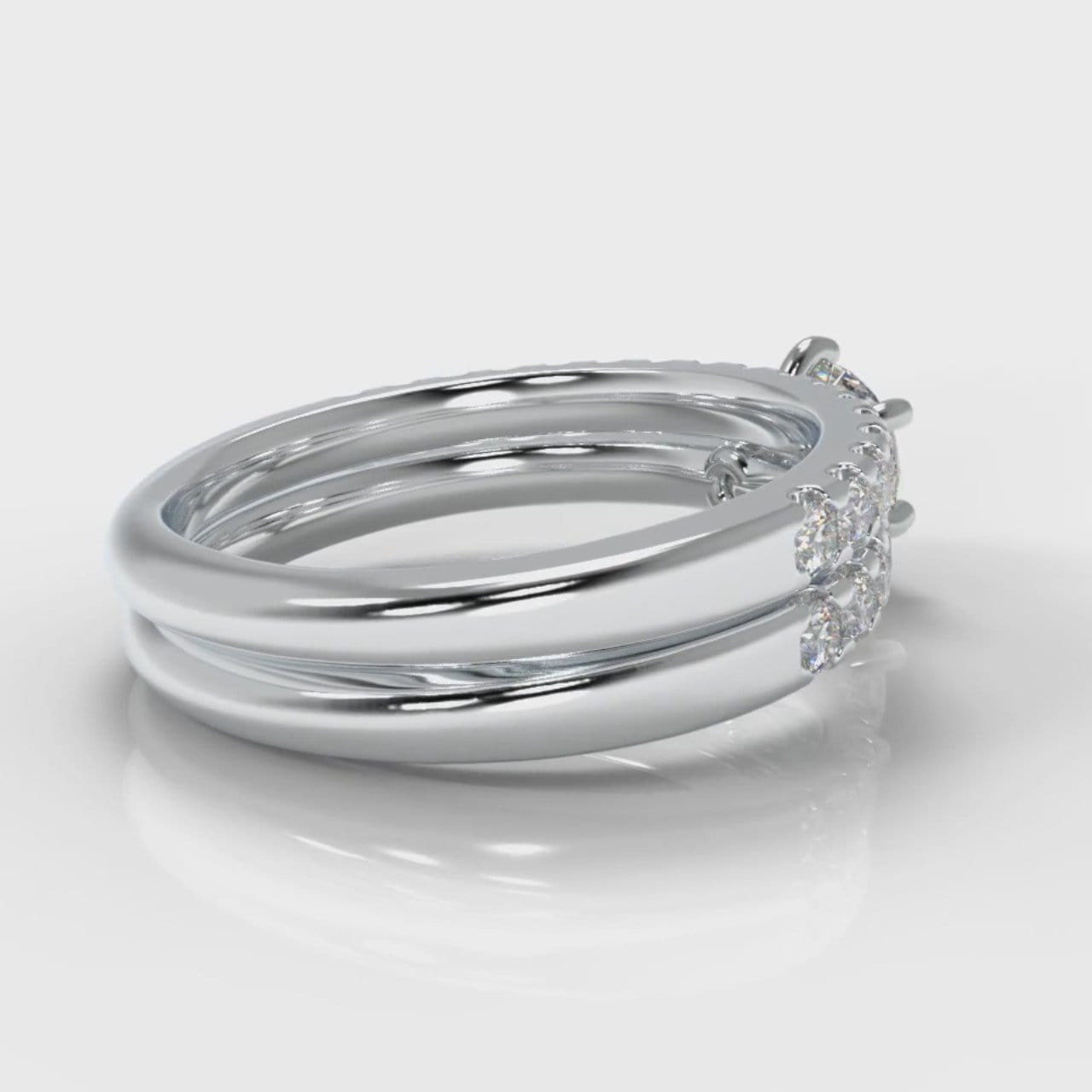 Star Micropavé Round Brilliant Bridal Set