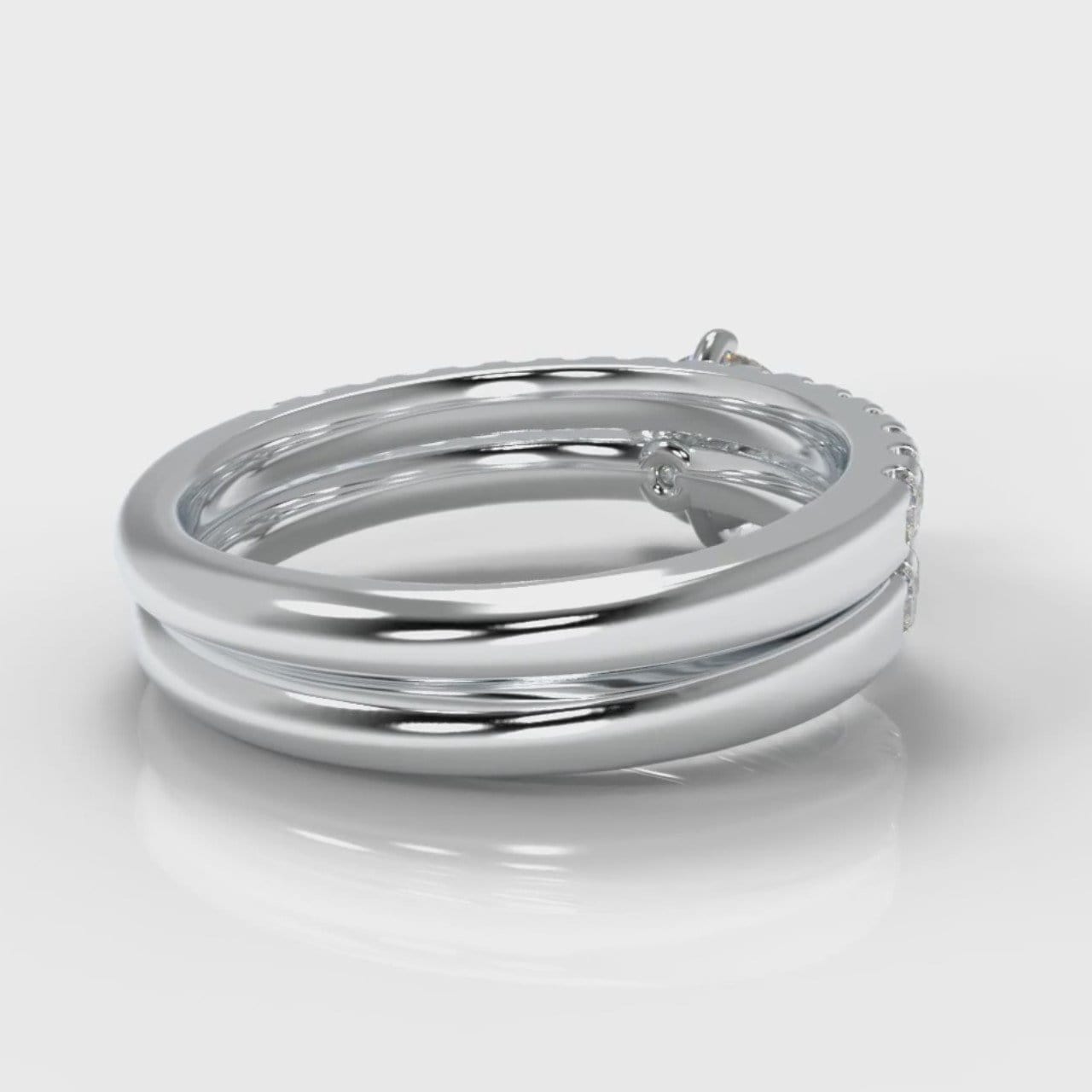 Star Micropavé Round Brilliant Bridal Set