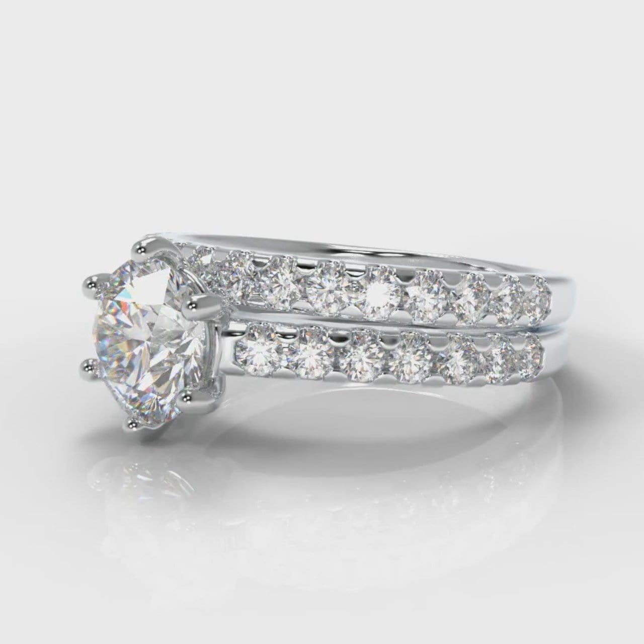 Star Micropavé Round Brilliant Bridal Set